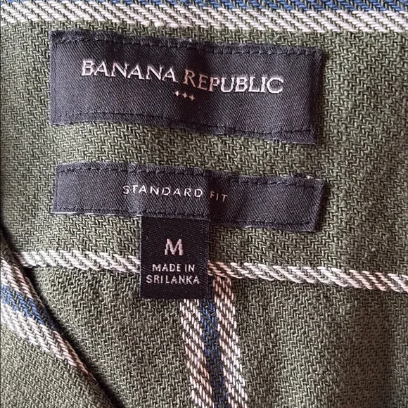 Banana Republic Green Striped Shirt - Picture 2 of 4